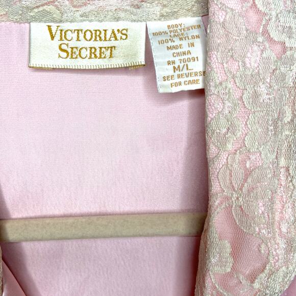 90's Vintage Victoria's Secret Oversized Sleep Shirt with Lace collar size M/L - Picture 3 of 4